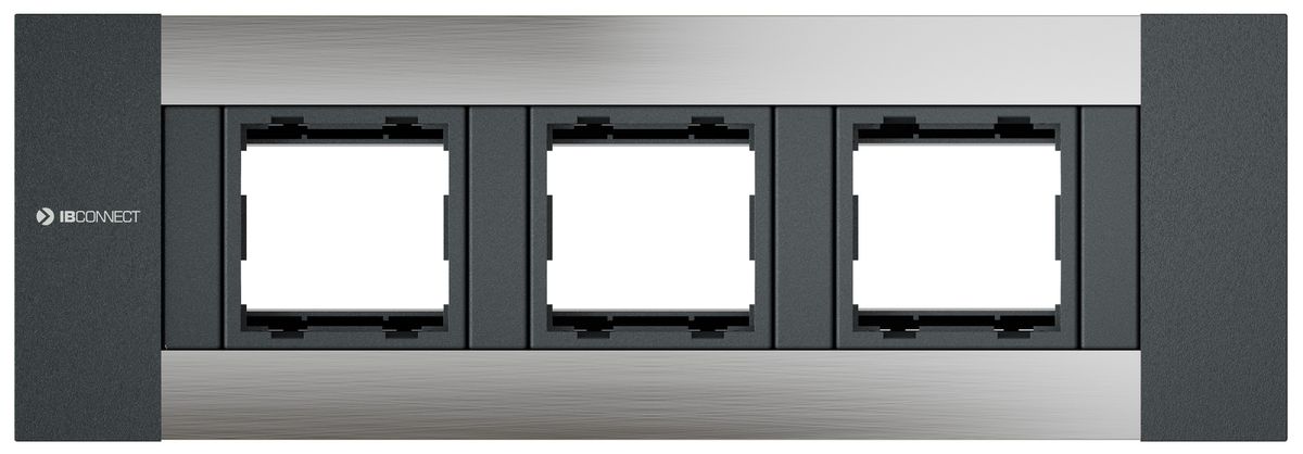 INTRO2.0 Steckdoseneinheit eloxiert 3x Leermodul