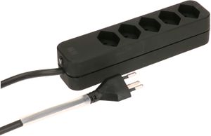 Steckdosenleiste Swiss Line 5x Typ13 schwarz