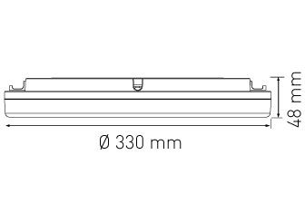 Deckenleuchte FLAT CCT 33 18/25W 1980/2750lm