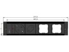 CUBOBOX Steckdoseneinheit sw M 4-fach 1x Typ 13 1x Schuko 2x Leer