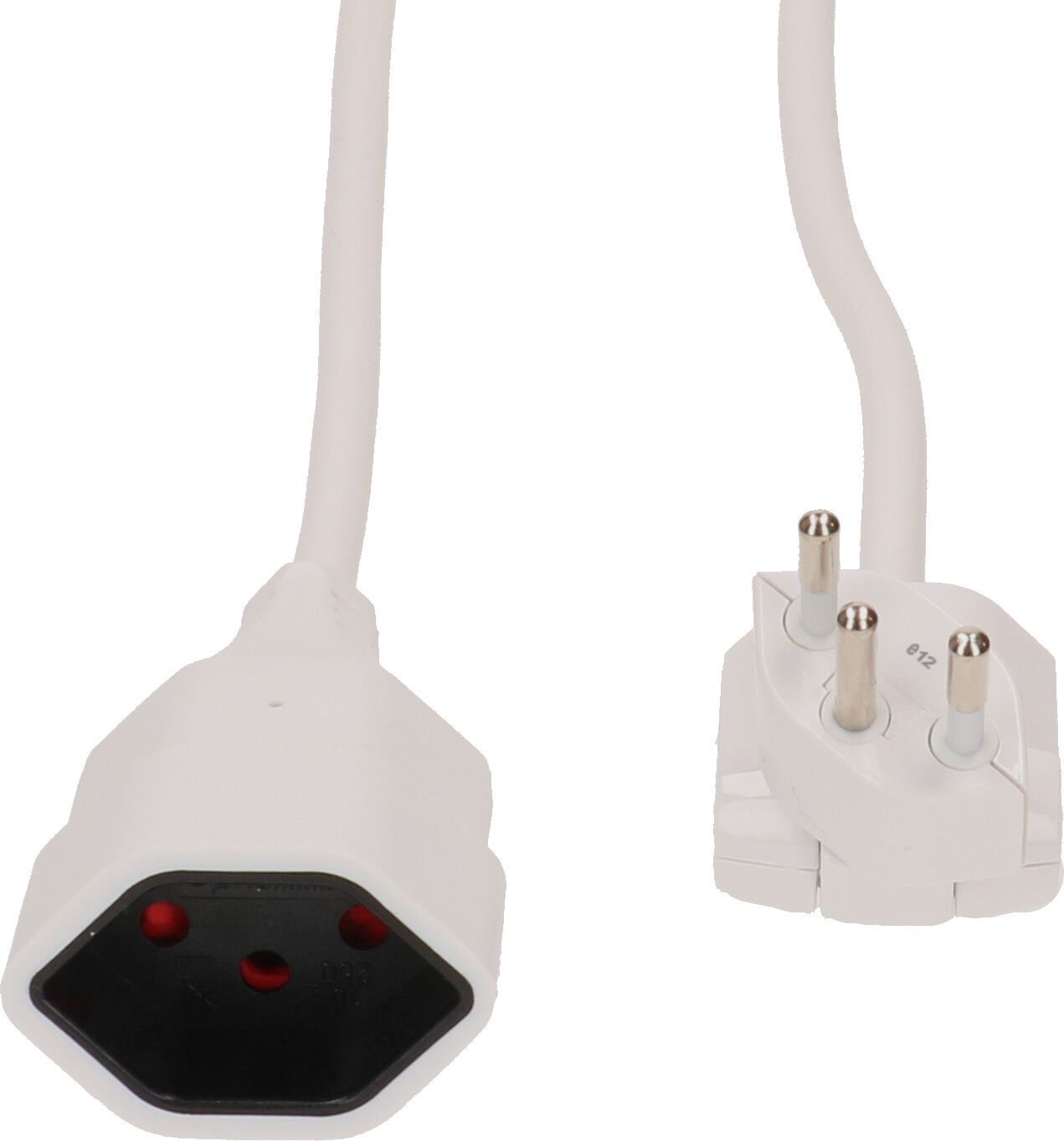 Rallonge TD H05VV-F3G1.0 1m blanc clip-clap type 12 / type 13