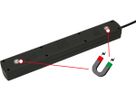 Steckdosenl. Safety Line 5xTyp 13 90° BS sw Scha. USB Mag.2m cli.