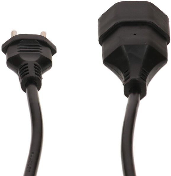 TD-Verlängerung H05VV-F3G1.0 2m schwarz BS Typ 12 / Typ 13