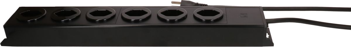 Steckdosenleiste Power Line 6x Typ 23 schwarz/schwarz 1.5m