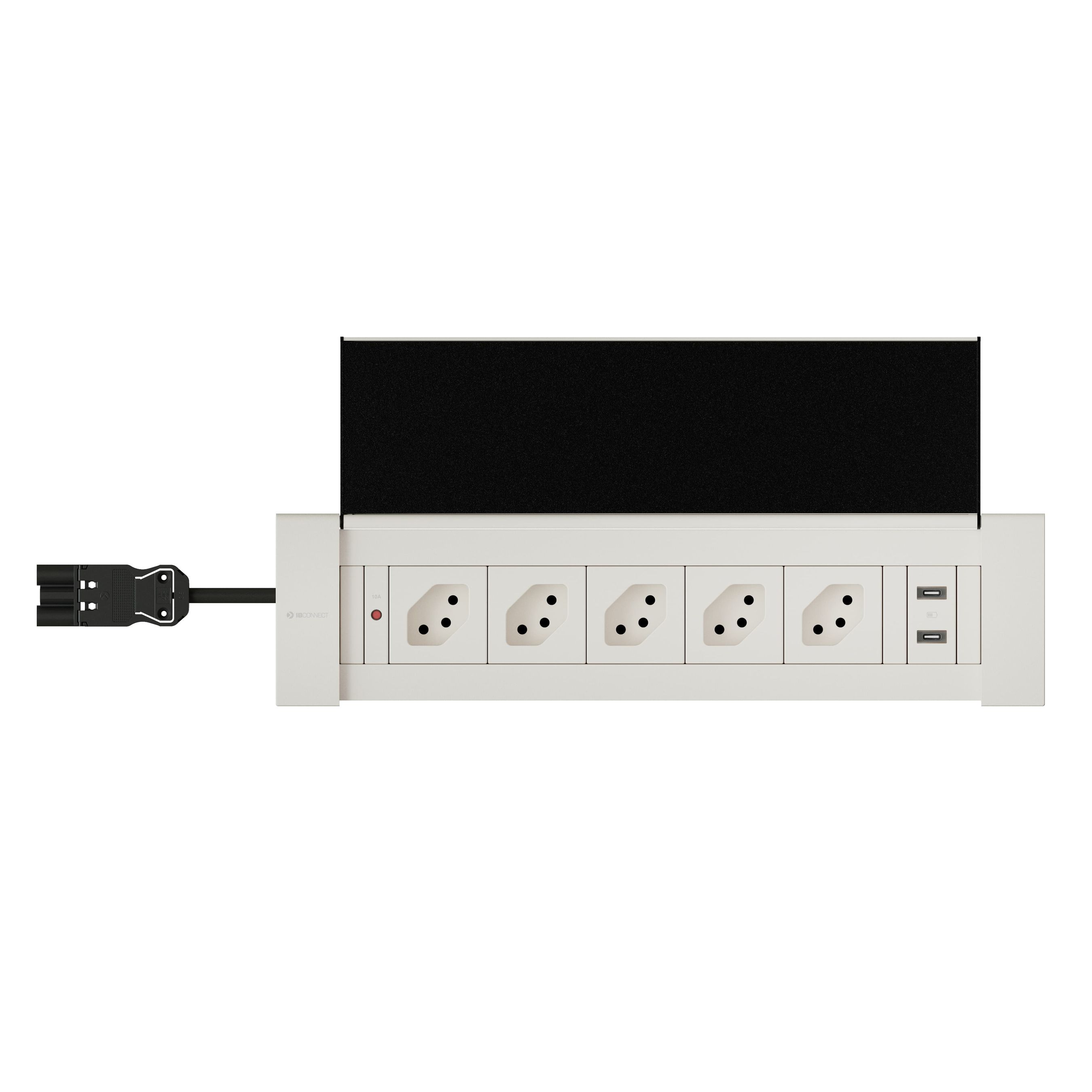 NEXO Steckdoseneinheit weiss 5x Typ 13 1x USB-C/C