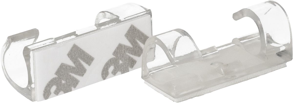 Kabelclips-Set 8mm transparent