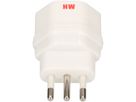 Übergangsstecker Italien/Typ 13 3-polig weiss
