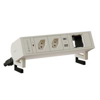 SUPRA bloc multiprise blanc 2x type 13 1x USB-A/C 1x module vide