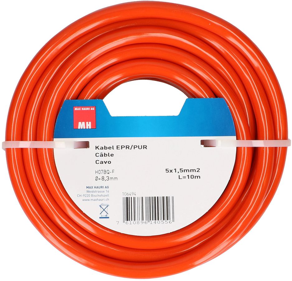 cavo EPR/PUR H07BQ-F5G1.5 10m arancione