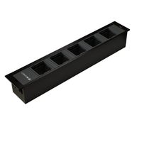 CUBOBOX presa multipla nero L 6 volte 5x modulo vuoto