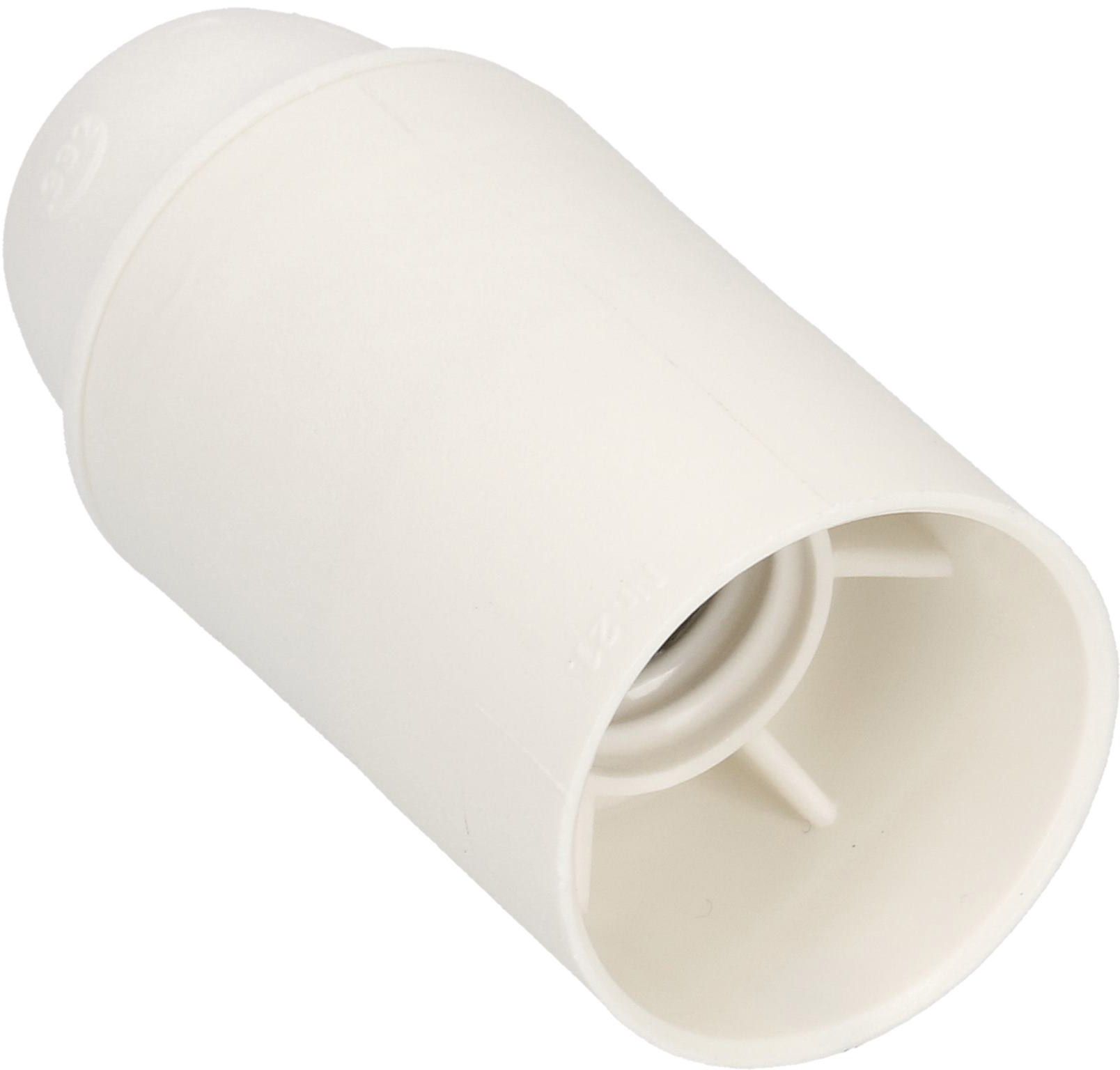 Portalampada-E14 mantello liscio M10x1 bianco