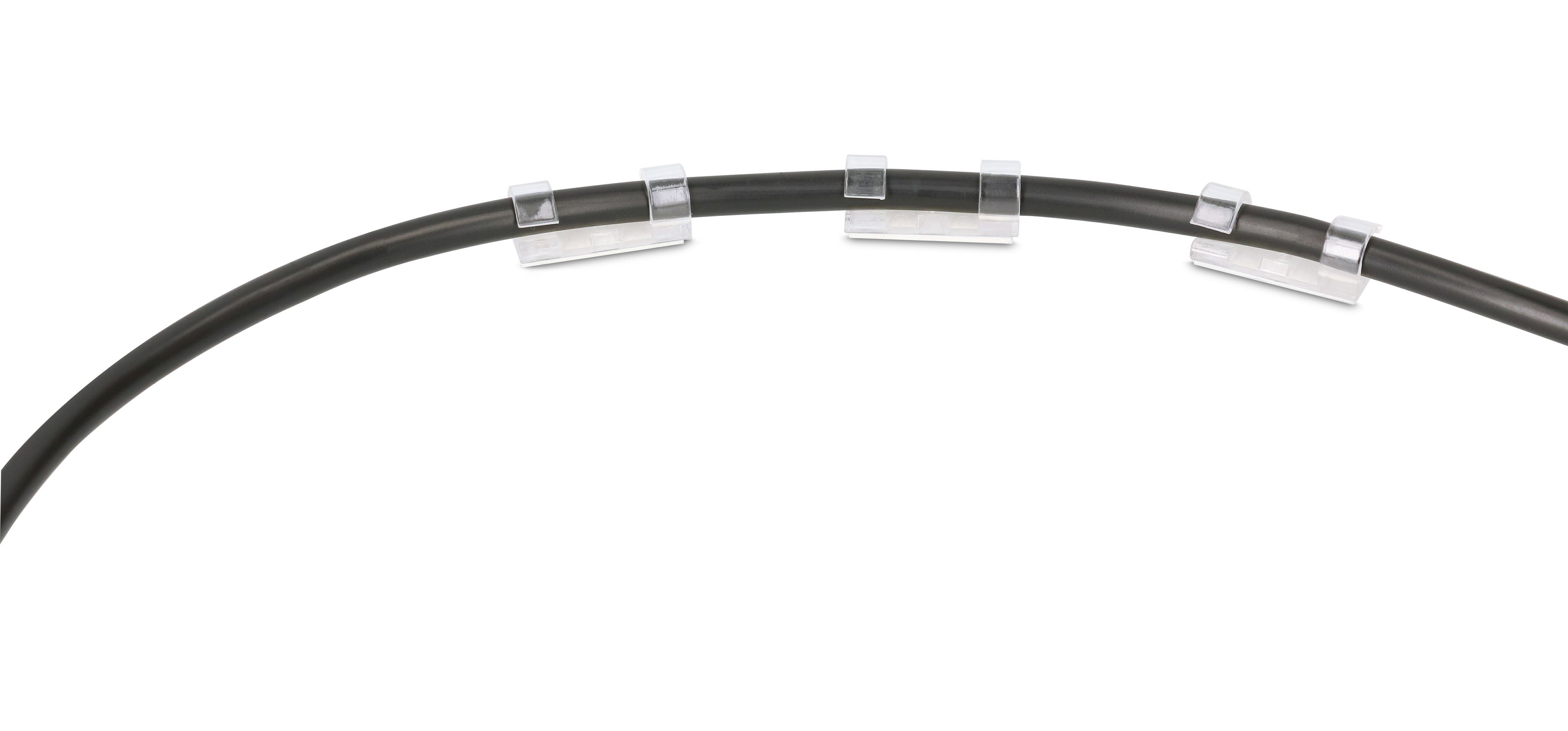 set di clip per cavi 10mm transparente