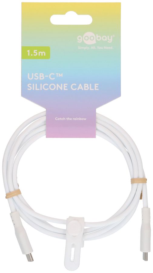 cavo di ricarica USB-C silicone 1.5m bianco