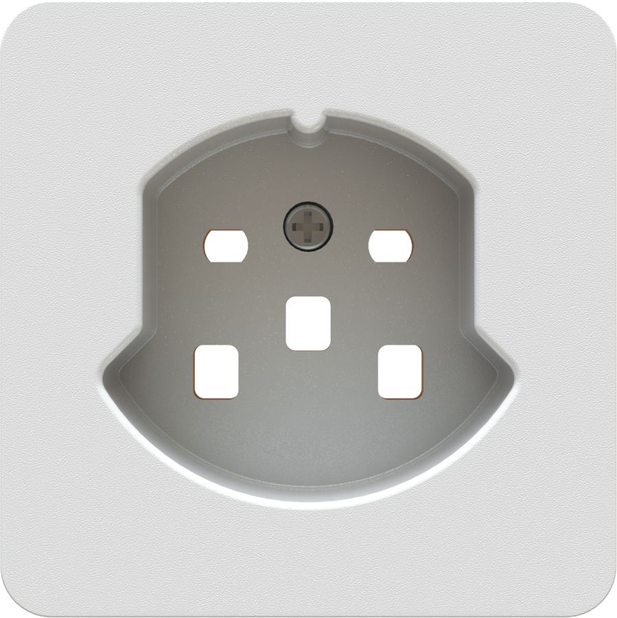 Central plate to wall socket 1x type 25 priamos white