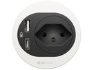 ATOM Steckdoseneinheit weiss 1x Typ 13 1x USB-A 1x USB-C