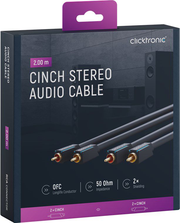 câble audio RCA stéréo 2m