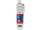 multiprise Safety Line 7x type 13 BS blanc interrupteur 2m cli.