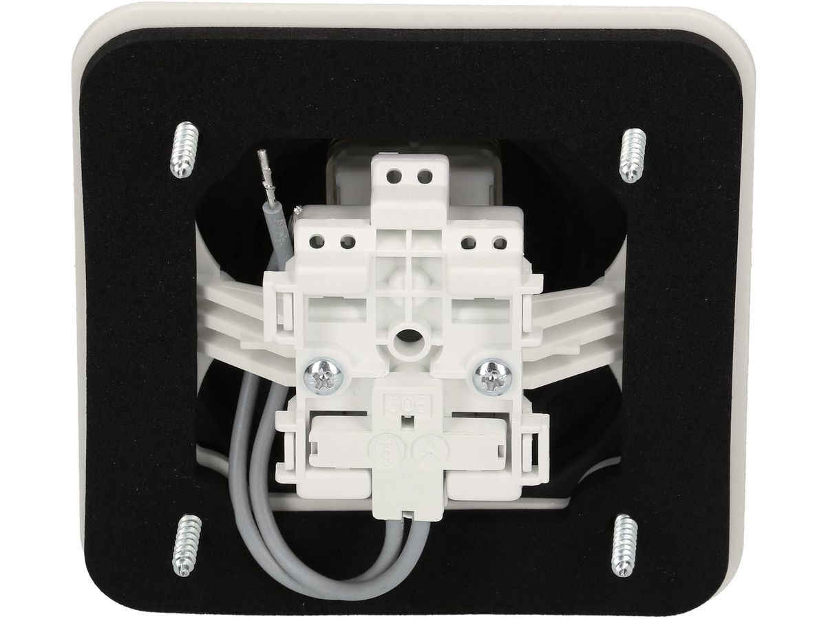 Druckschalter Schema 3 beleuchtet Gr.1x1 UP Mica Nass IP54 weiss