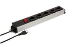 Steckdosenleiste Power Line 5x Typ 13 gr/sw Schalter 1.5m Magnet