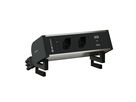 SUPRA Steckdoseneinheit eloxiert 2x Typ 13 1x USB-A/C