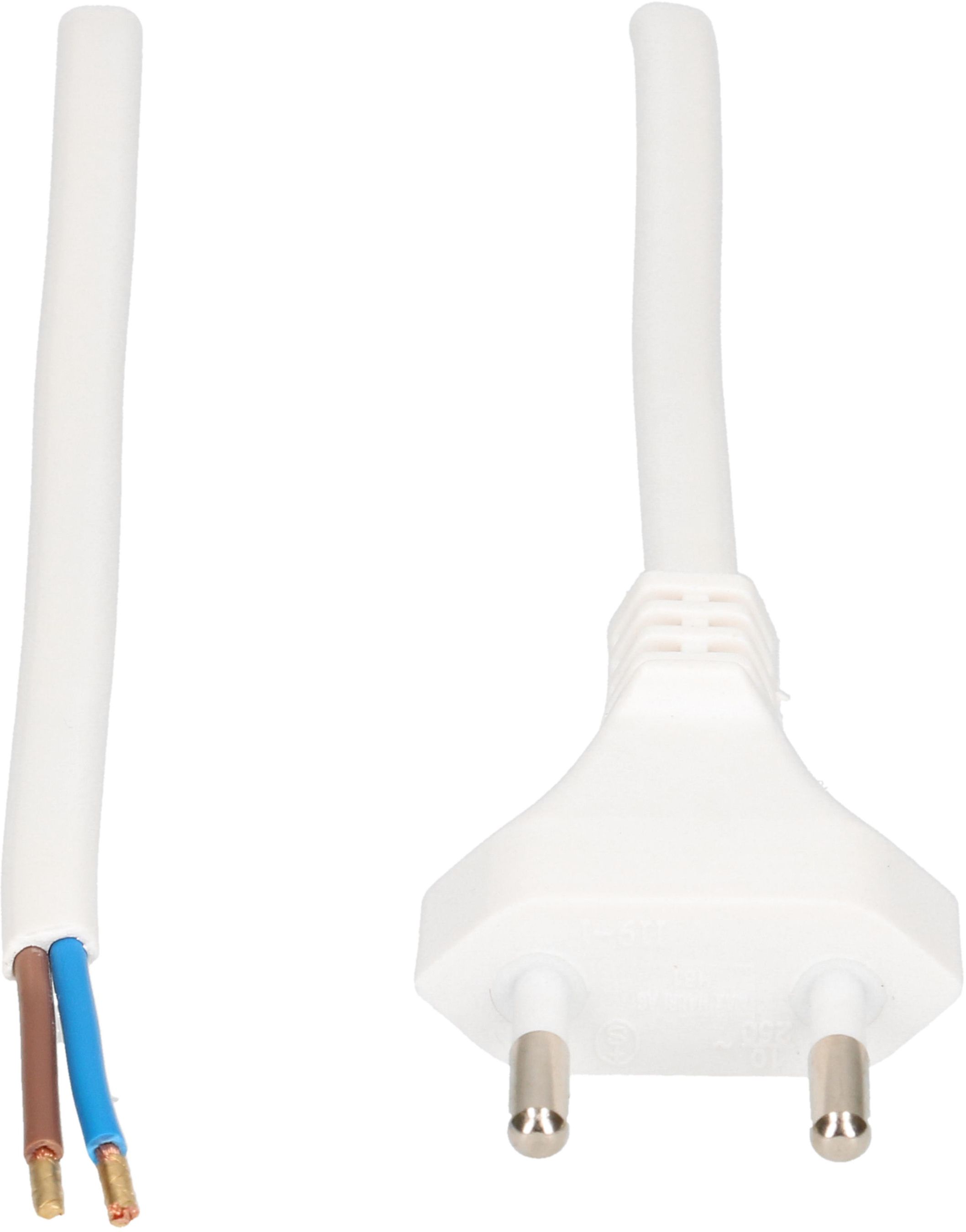 TDF câble secteur H05VVH2-F2X1.0 2m blanc type 11