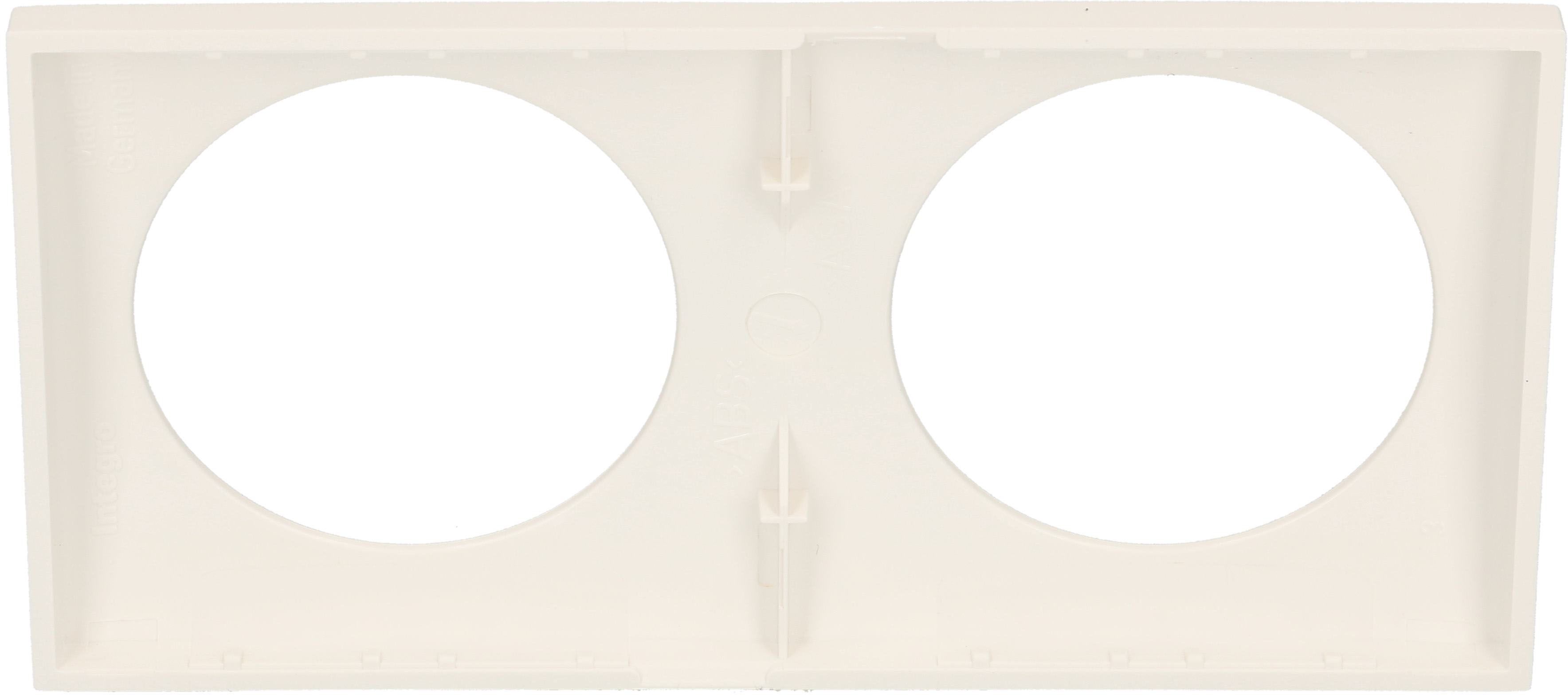 cadre de recouvrement ta.2x1 ENC Integro blanc haute brillant
