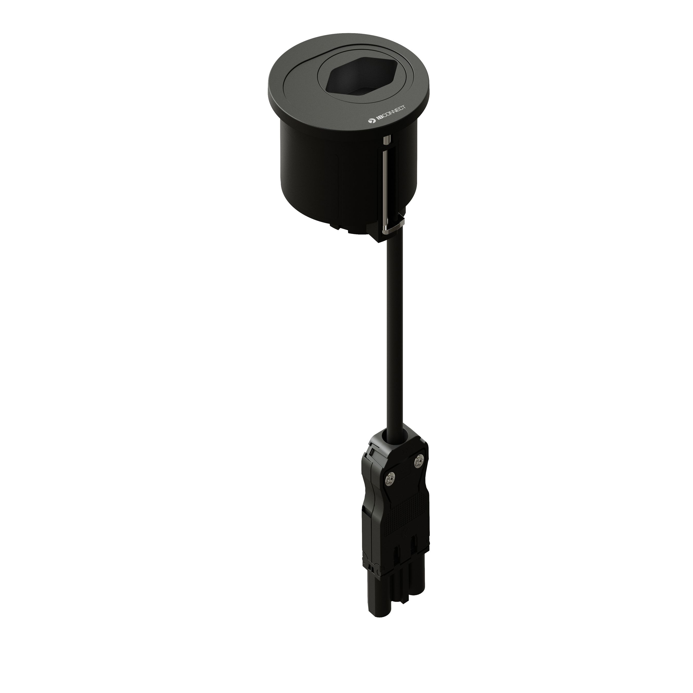 ATOM Steckdoseneinheit schwarz 1x Typ 13