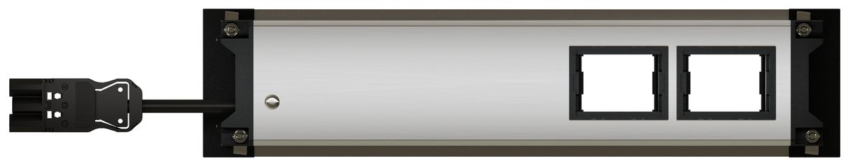 INTRO2.0 Steckdosen. eloxiert 2x Typ 13 1x USB-C 60W 2x Leer