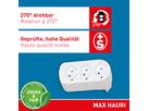 multi adaptateur ADAPT 3x type 13 blanc rotatif Green+Fair