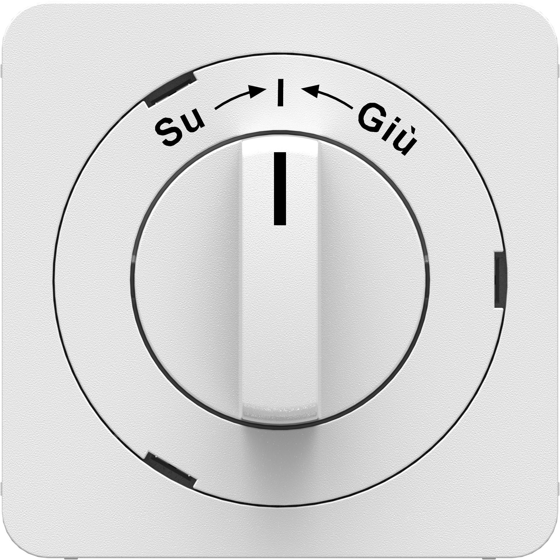 Front plates for turnable switch Su --> I <-- Giù white
