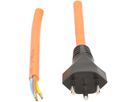 EPR/PUR câble secteur H07BQ-F3G1.5 10m orange type 12
