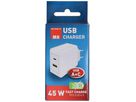 adattatore di ricarica rapida USB 1x USB-C PD 1x USB-A 45W bianco