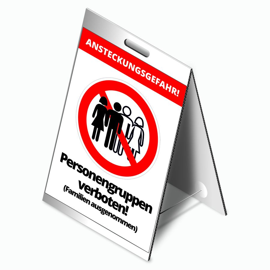Panneau de toit -Personengruppen verbote