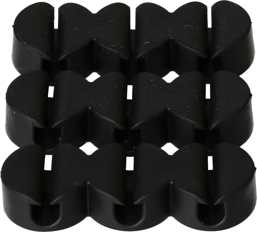3 slots cable clips black