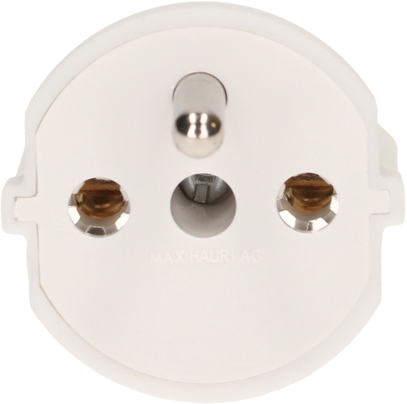 adaptateur fixe type 12 / Schuko CEE 7/7 blanc