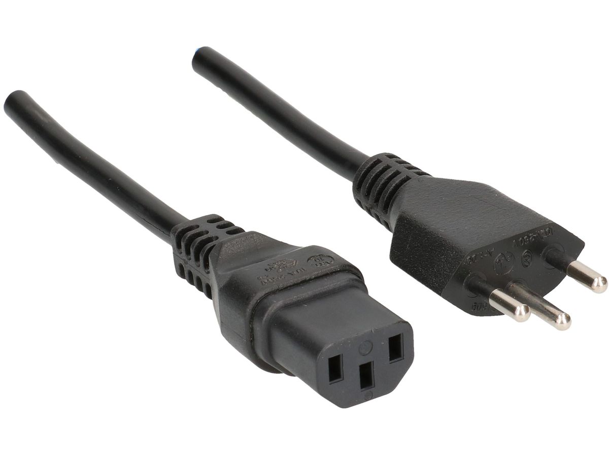 Câble d'appareil TD H05VV-F3G1.0, 4 m, noir, T12/C23