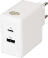 adattatore di ricarica rapida USB 1x USB-C PD 1x USB-A 45W bianco