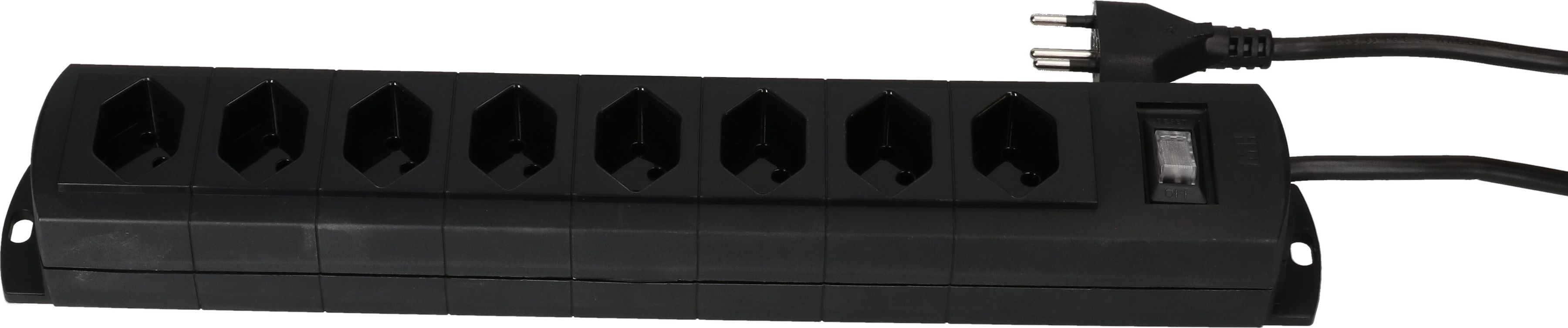 Steckdosenleiste Prime Line 8x Typ 13 schwarz Schalter 3m