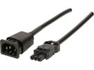 câble d'appareil TD H05VV-F3G1.0 0.8m noir C14/GST15i3