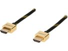 HDMI Slim Cable 2.5m schwarz/gold