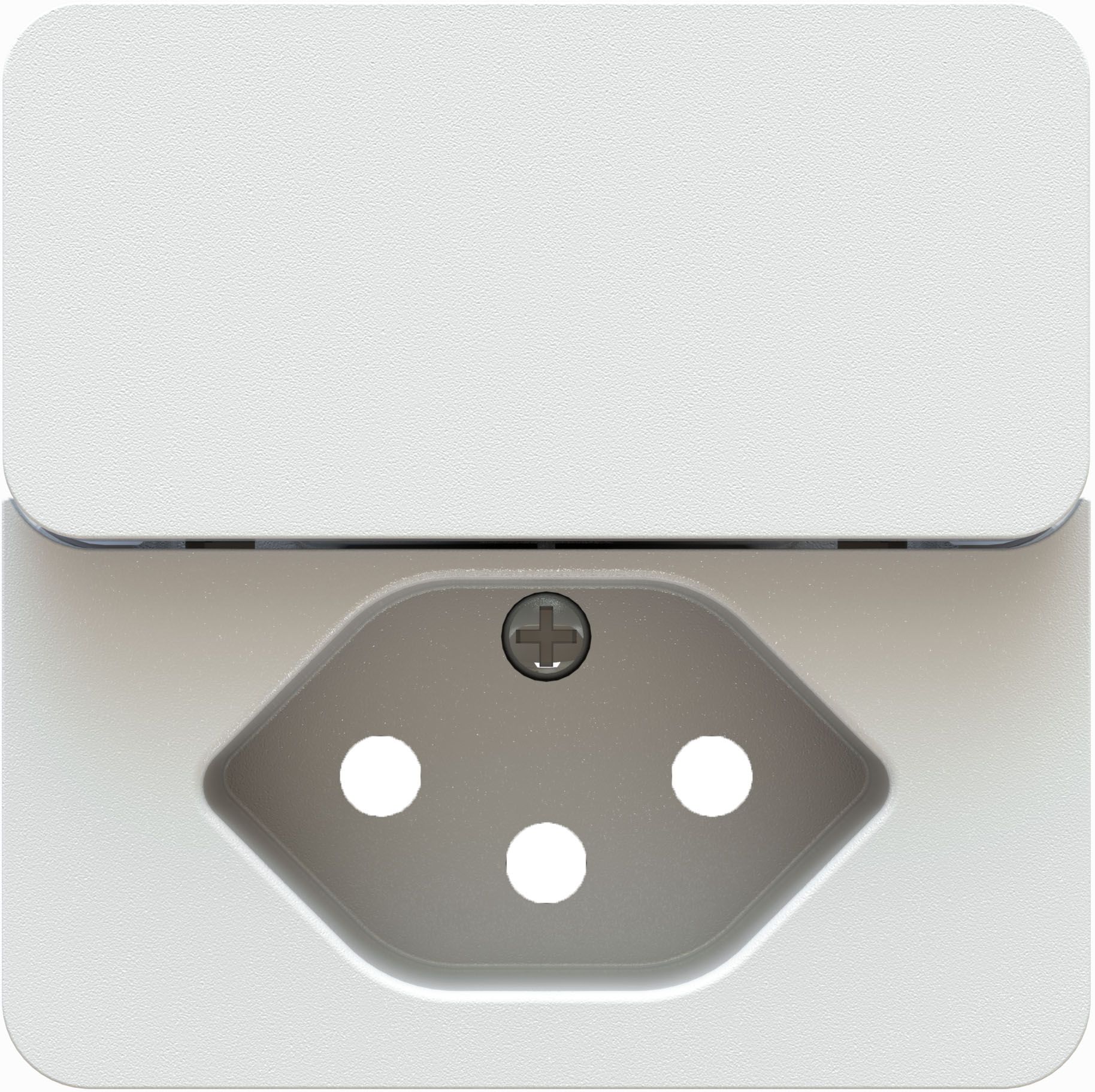 Central plate with knob for wall combined size