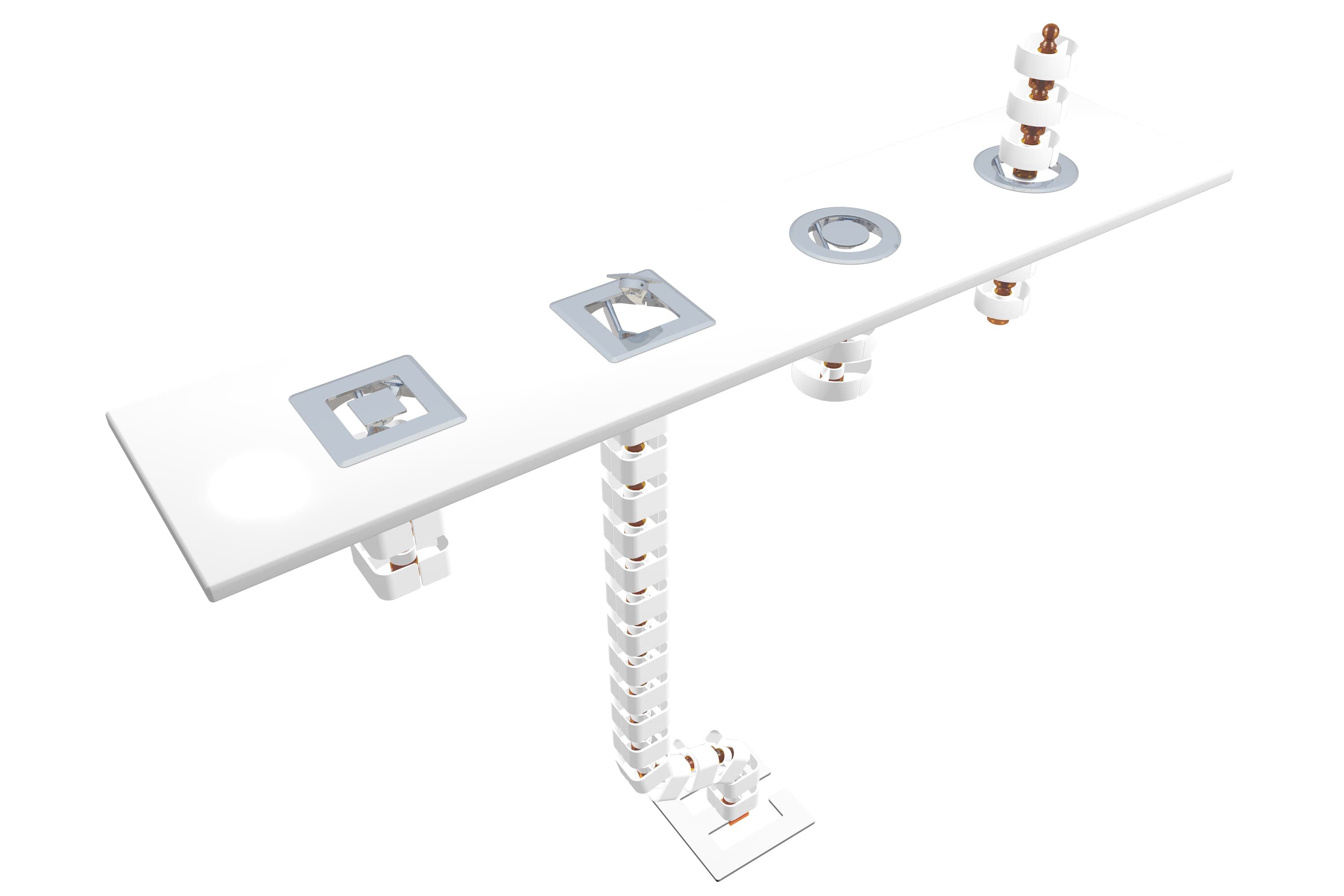 serpentine de câble Orbit 50 1.00m argent RAL9006