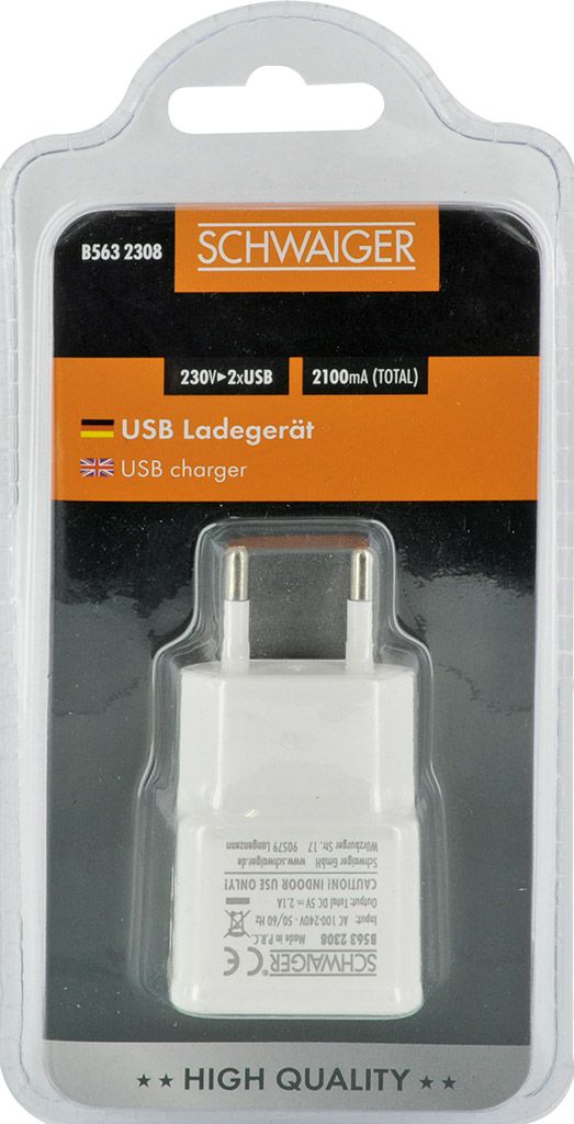 USB Ladeadapter weiss
