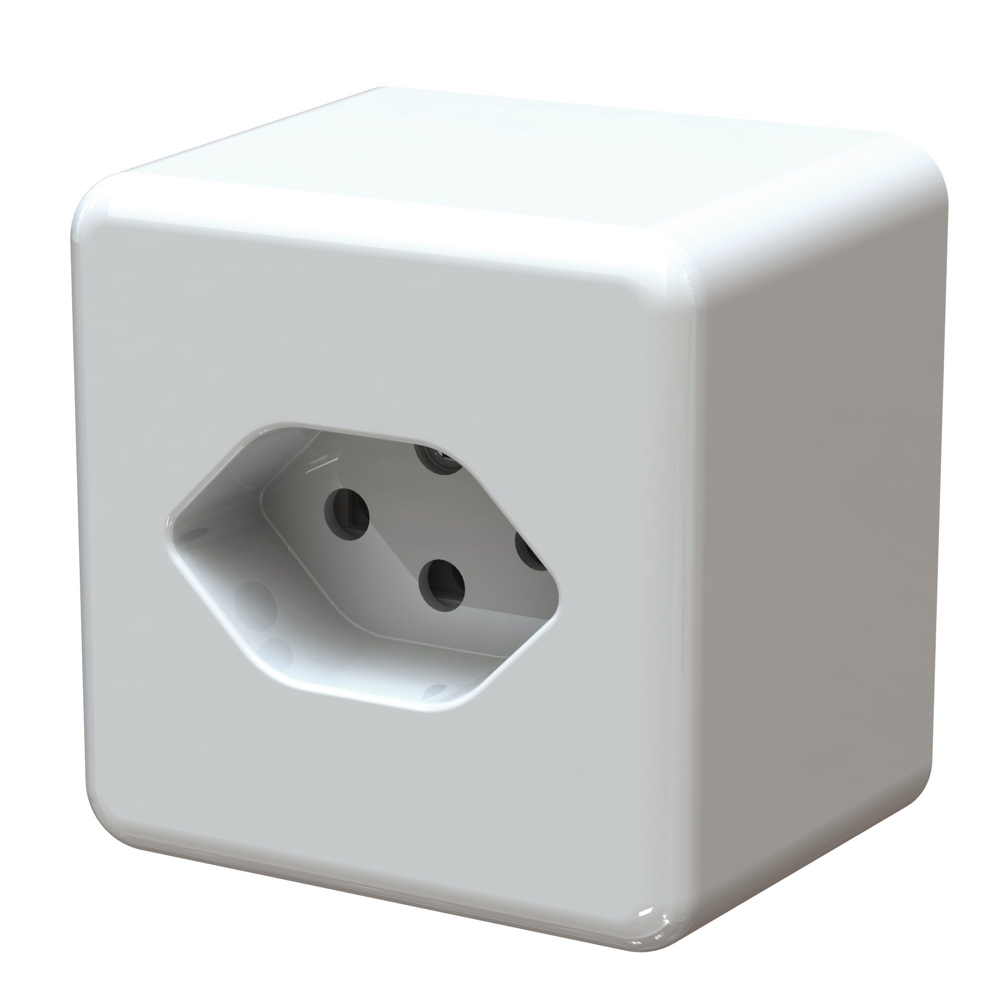 Steckdose MH 1x Typ 13 Gr.1x1 AP weiss