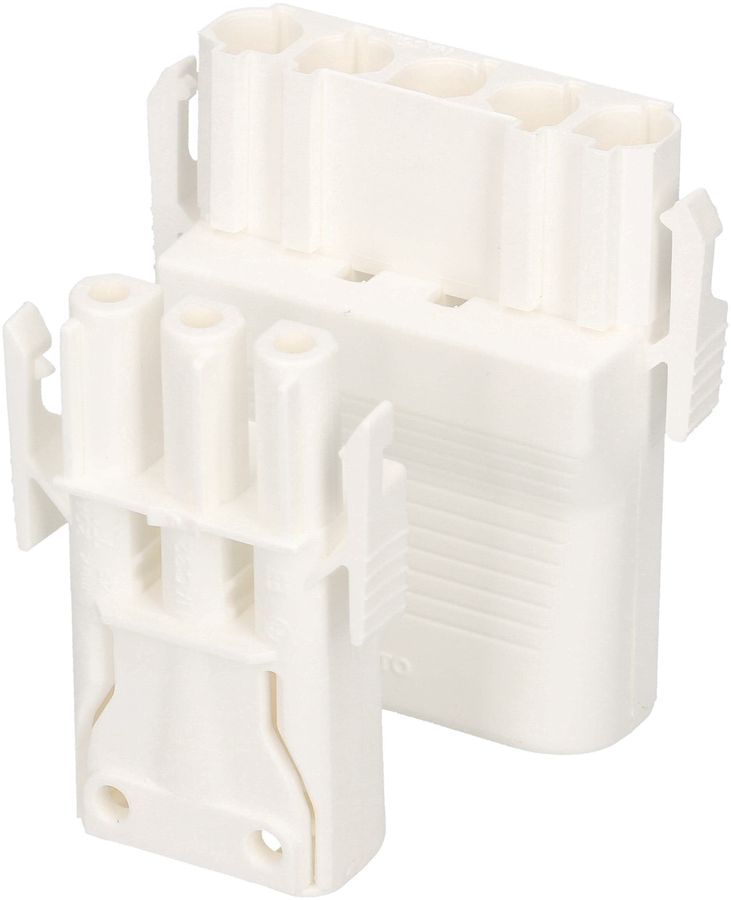 Stecker ENSTO 5-polig weiss Zugentlastung