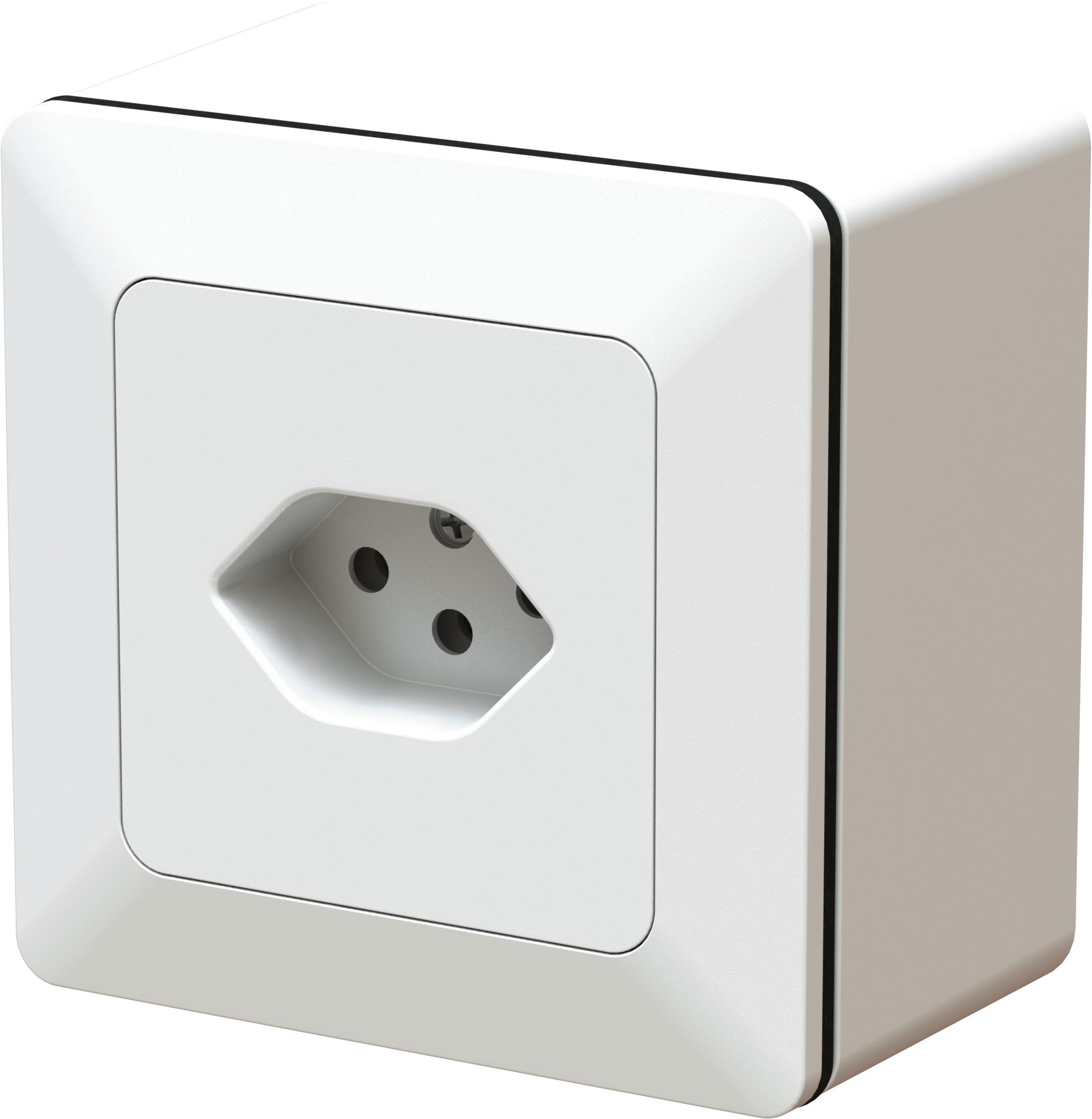 Surface-type wall socket 1x type 13 priamos white