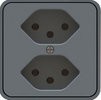 presa aggiuntiva 2x tipo 13 compatta antracite