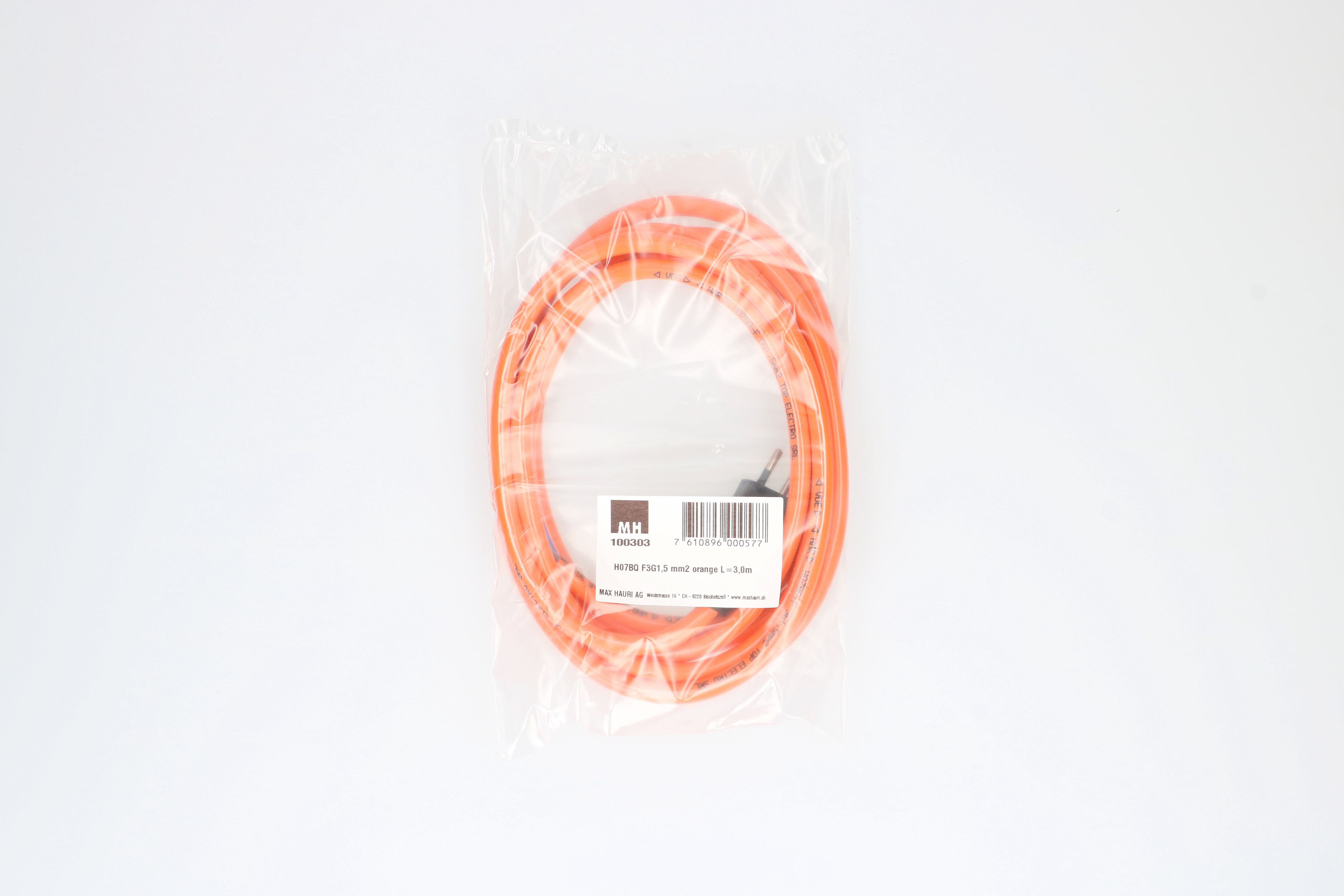 EPR/PUR câble secteur H07BQ-F3G1.5 3m orange type 12
