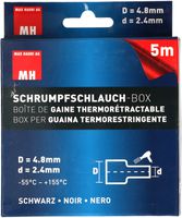 boîte gaine thermorétractable 4.8-2.4mm