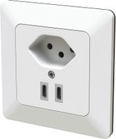 piccola combinazione tipo 13 / USB-C+C 20W INC priamos bianco